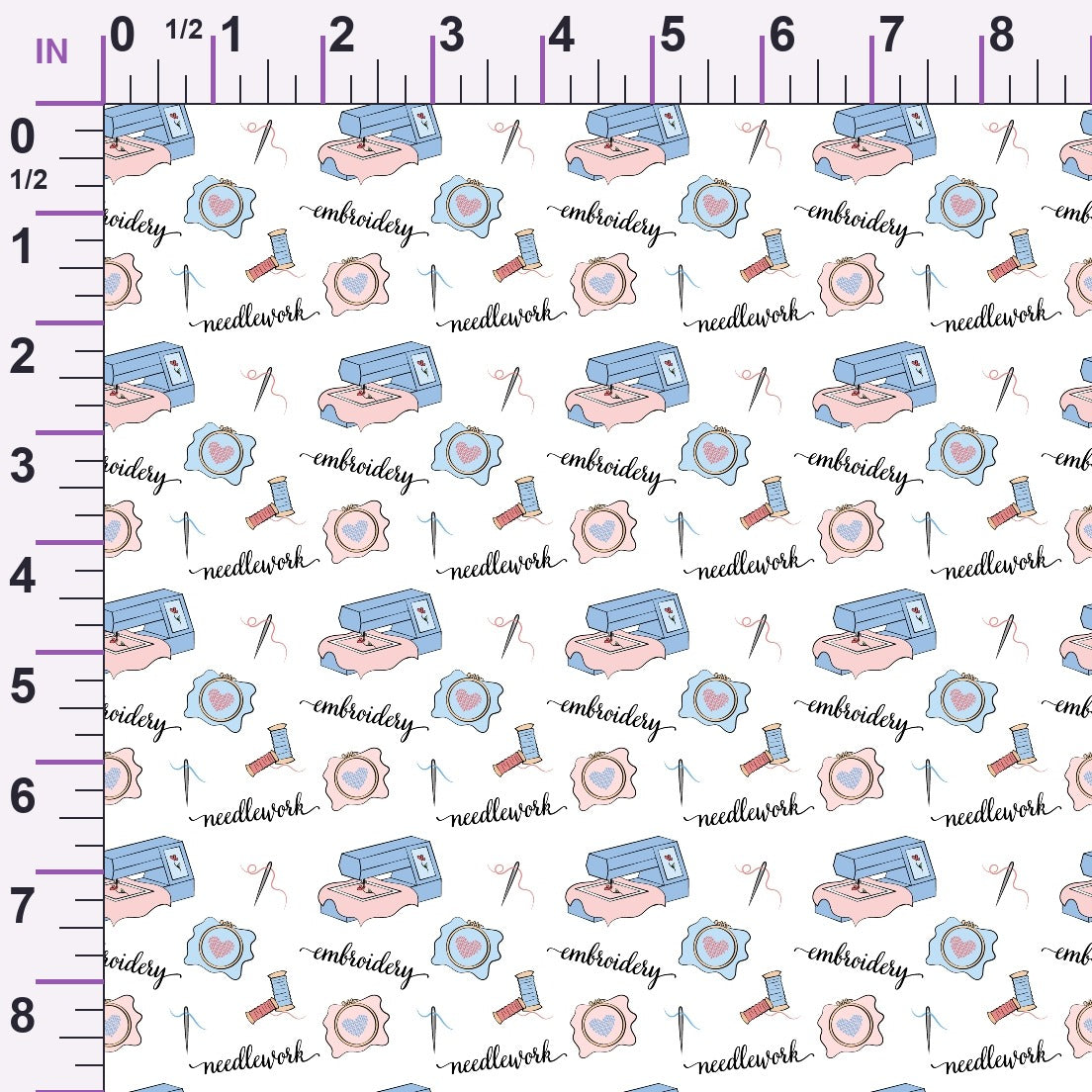 Hand and Machine Embroidery Pattern 1 Minky Fabric