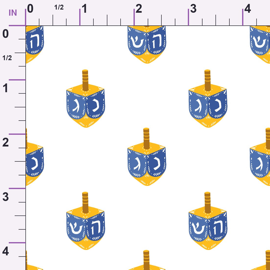 Hanukkah Gifts Pattern 1 White Minky Fabric