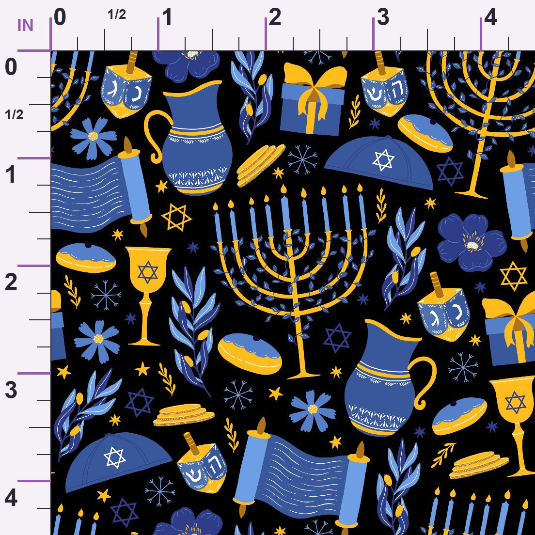 Hanukkah Gifts Pattern 11 Minky Fabric