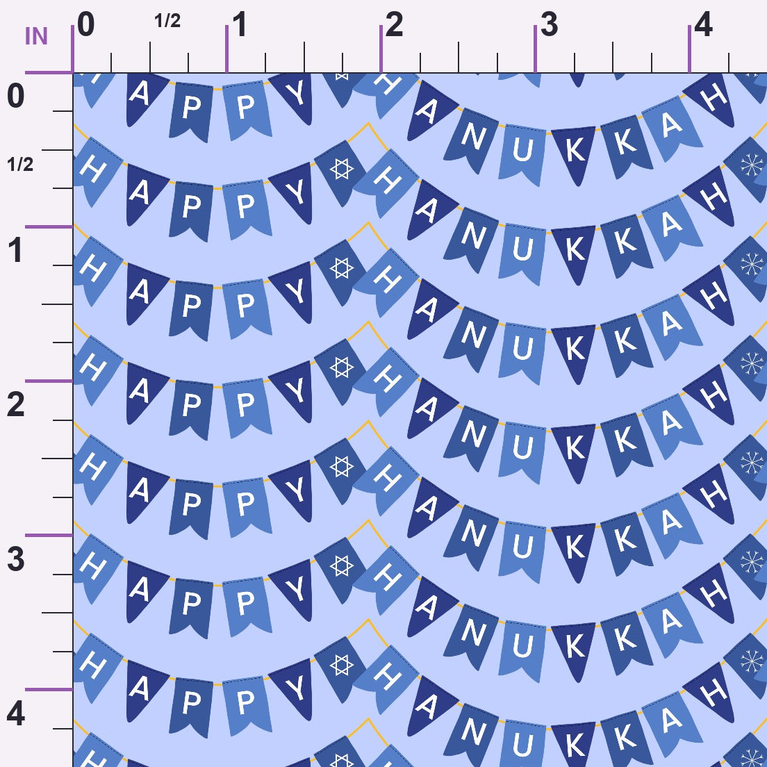 Hanukkah Gifts Pattern 13 Blue Minky Fabric