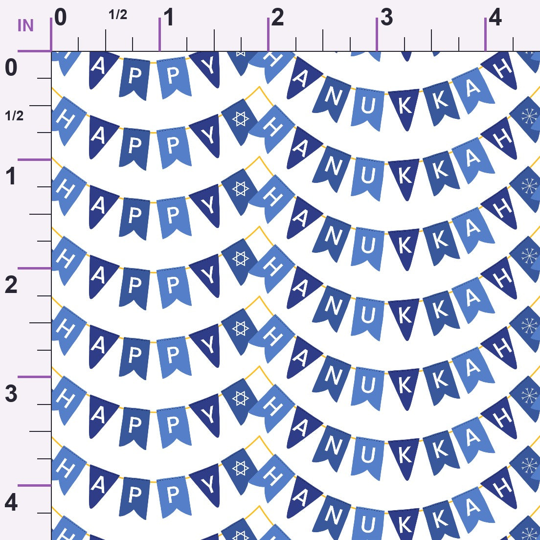 Hanukkah Gifts Pattern 13 White Minky Fabric