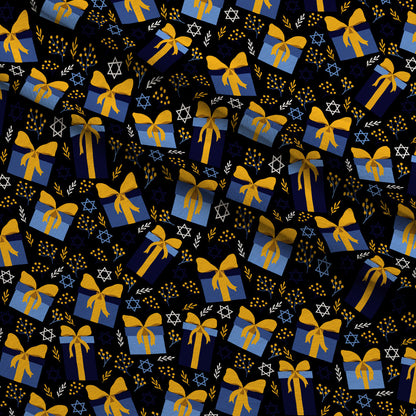 Hanukkah Gifts Pattern 16 Minky Fabric