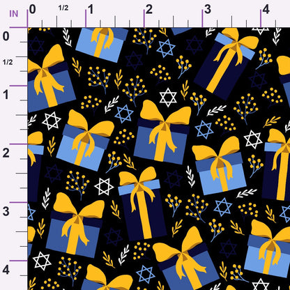 Hanukkah Gifts Pattern 16 Minky Fabric