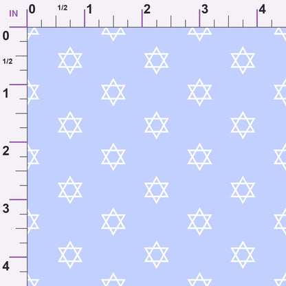 Hanukkah Gifts Pattern 3 Blue Minky Fabric