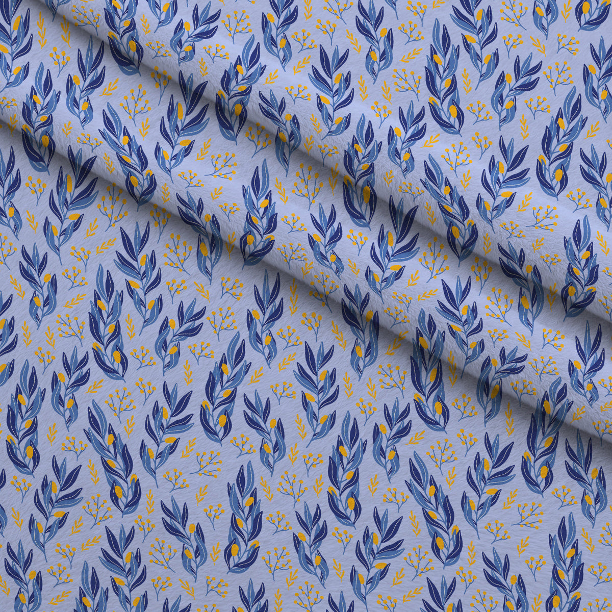 Hanukkah Gifts Pattern 5 Blue Minky Fabric