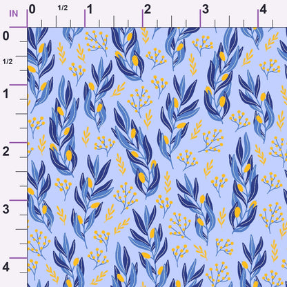 Hanukkah Gifts Pattern 5 Blue Minky Fabric