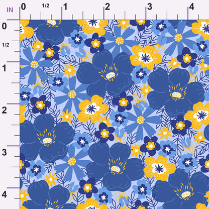 Hanukkah Gifts Pattern 7 Blue Minky Fabric
