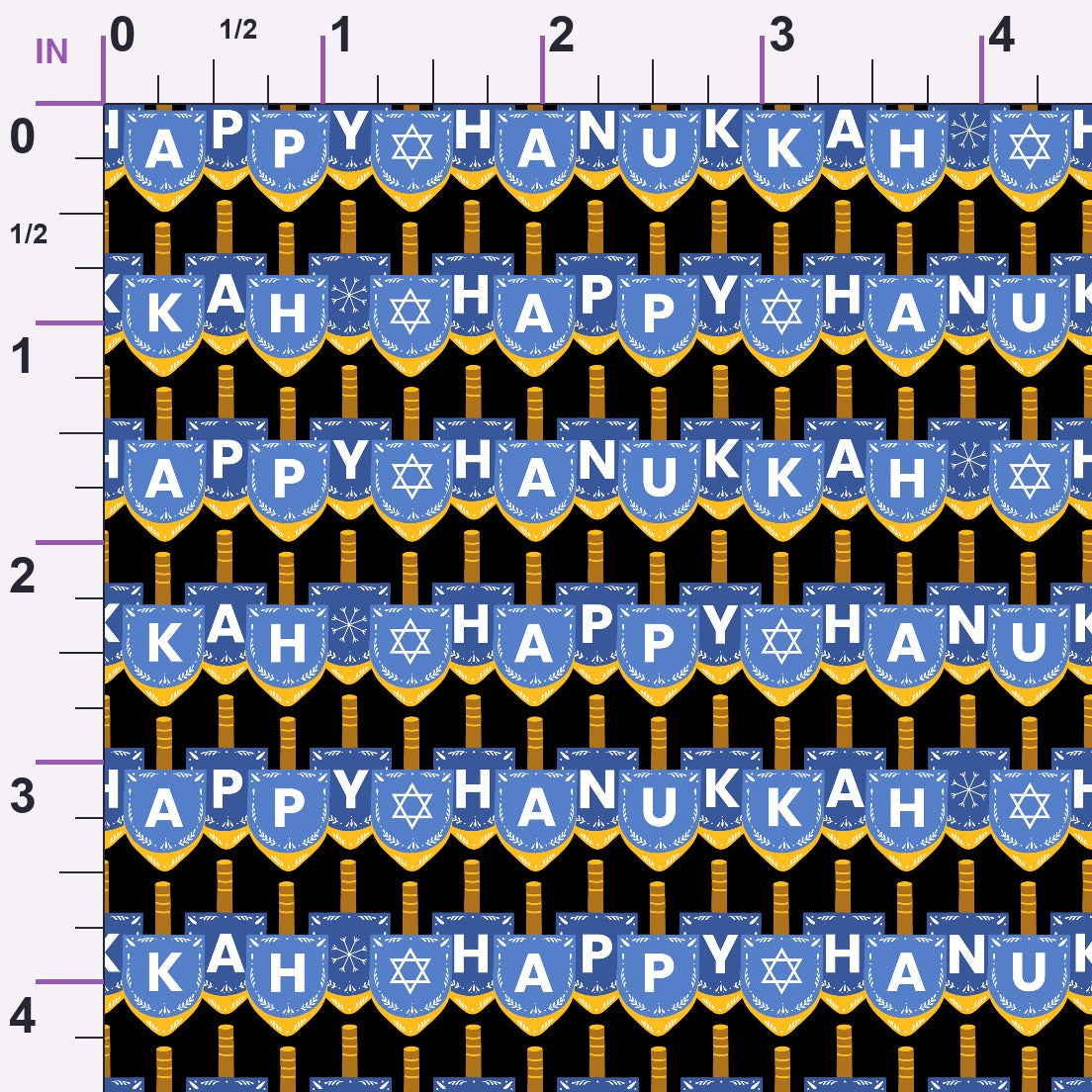 Hanukkah Gifts Pattern 8 Minky Fabric