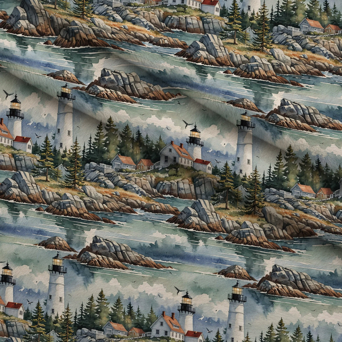 Harbor Beacon Pattern 1 Minky Fabric