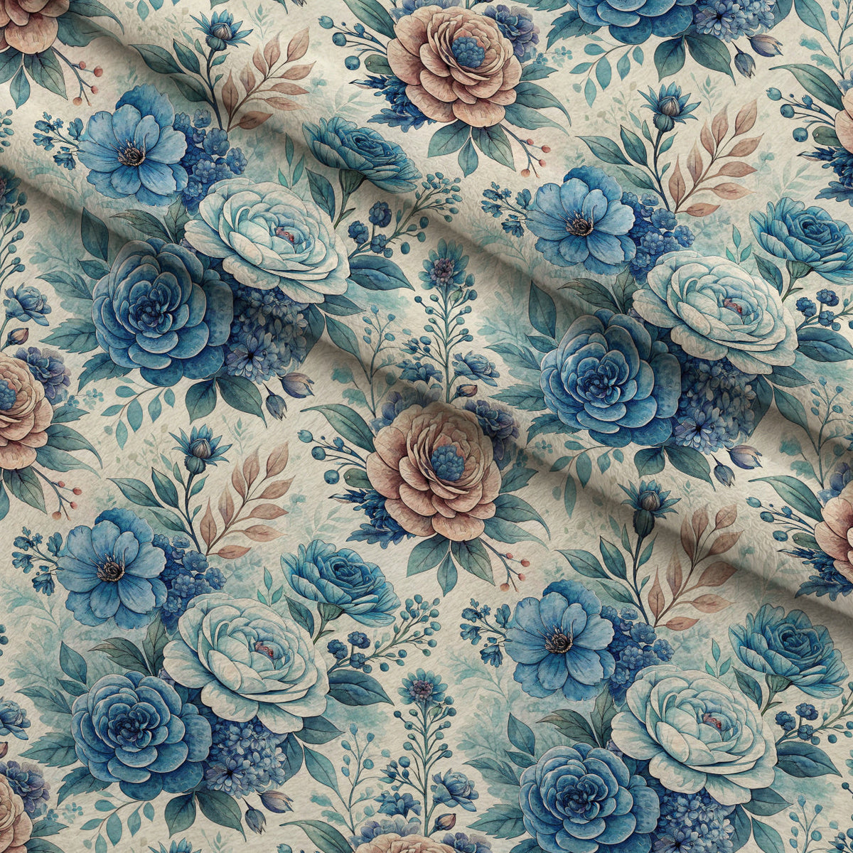 Harbor Blossoms Pattern 1 Minky Fabric