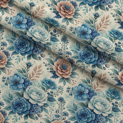 Harbor Blossoms Pattern 1 Minky Fabric