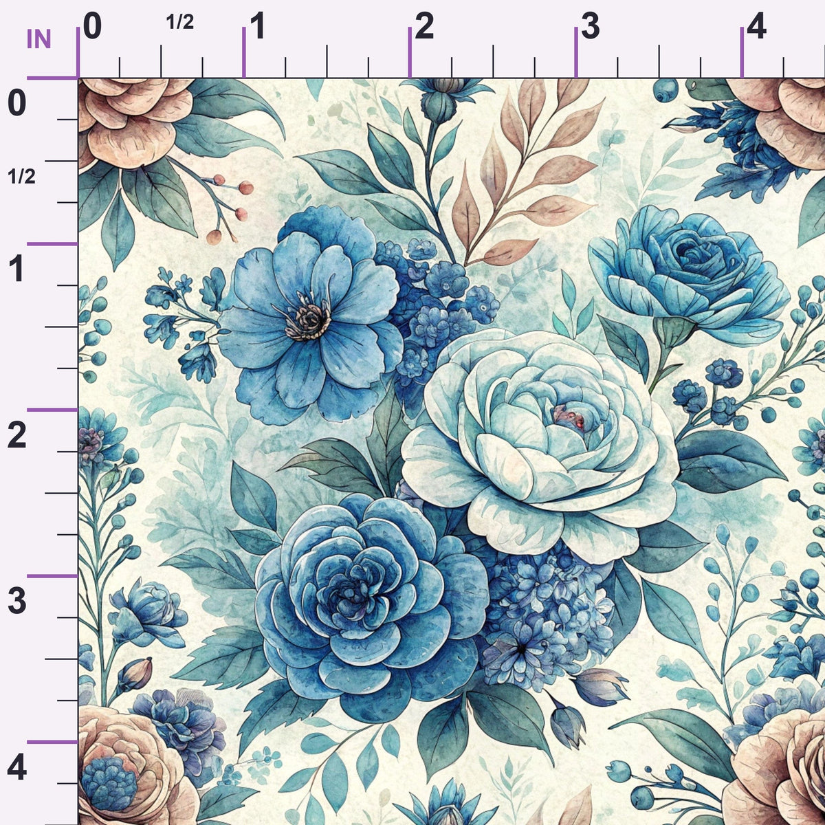 Harbor Blossoms Pattern 1 Minky Fabric