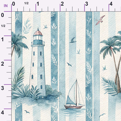 Harbor Blossoms Pattern 10 Minky Fabric
