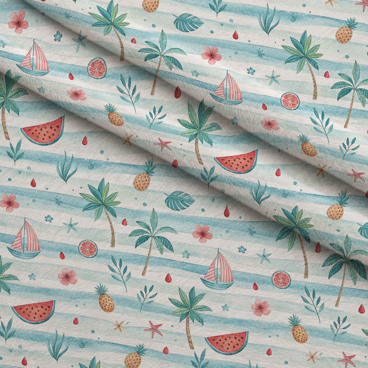 Harbor Blossoms Pattern 11 Minky Fabric