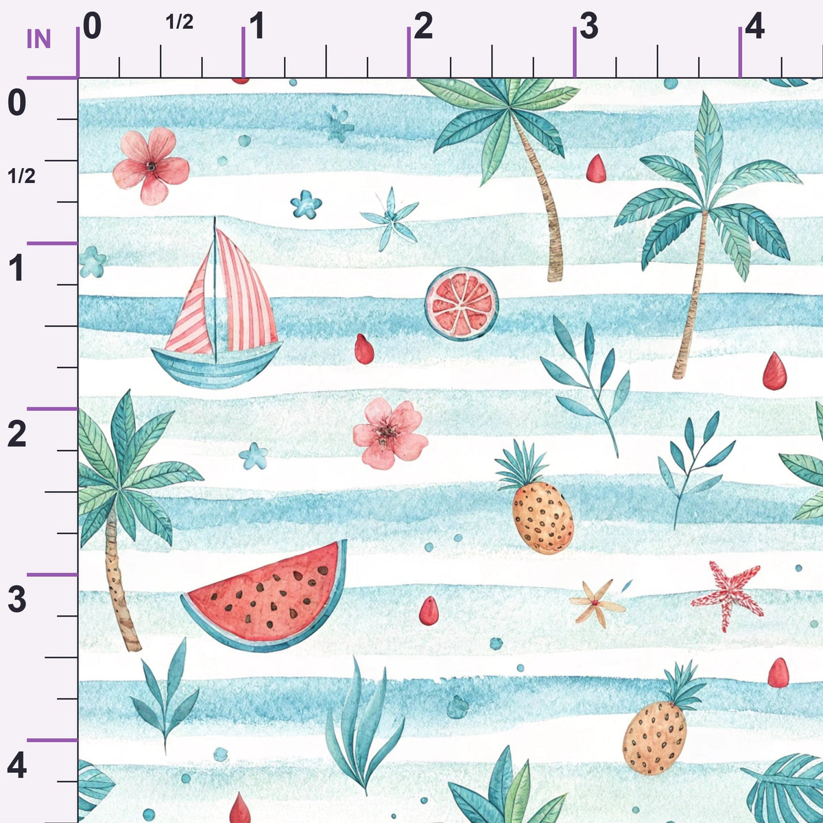Harbor Blossoms Pattern 11 Minky Fabric