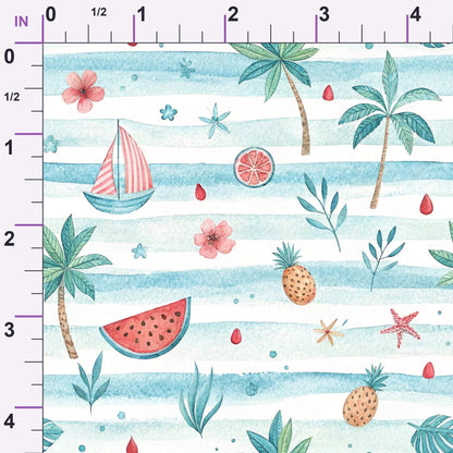 Harbor Blossoms Pattern 11 Minky Fabric