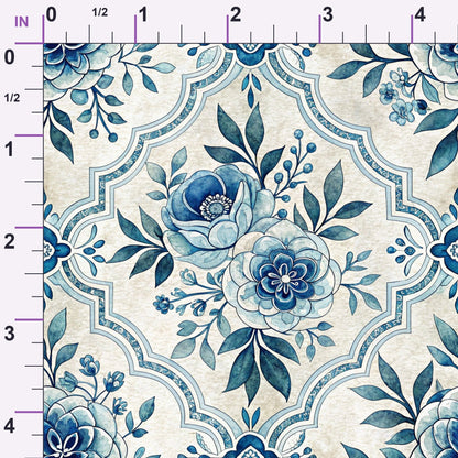 Harbor Blossoms Pattern 26 Minky Fabric