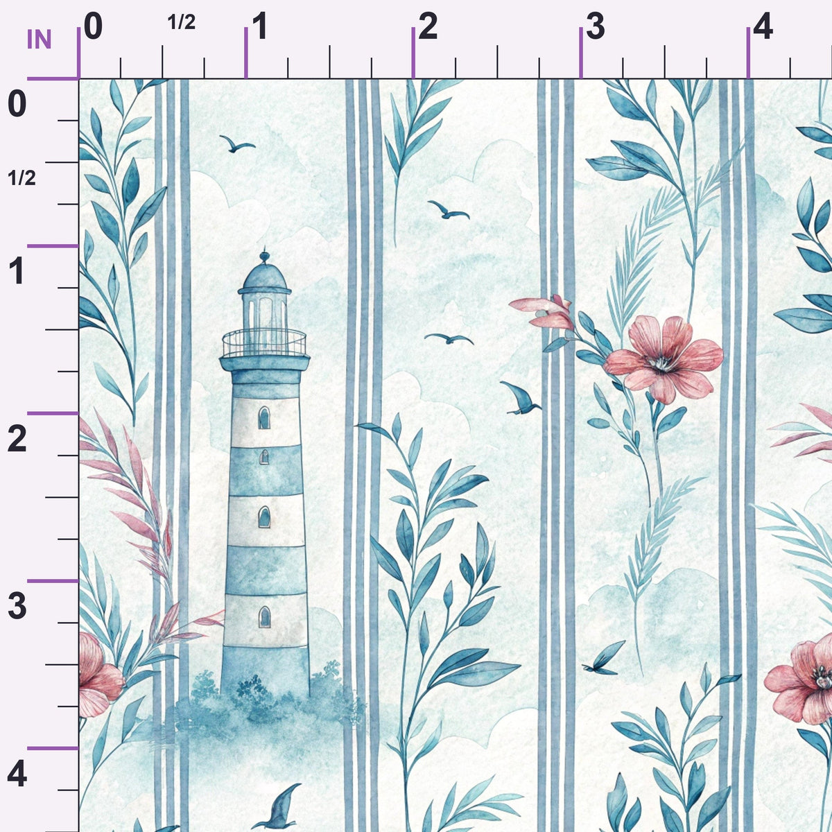 Harbor Blossoms Pattern 29 Minky Fabric