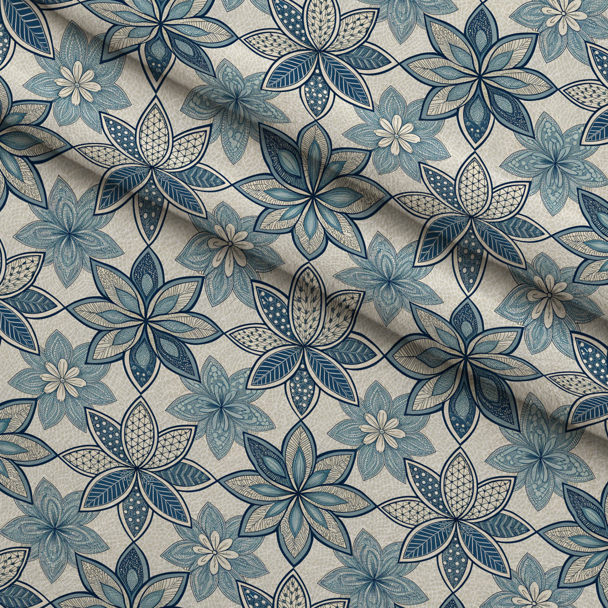 Harbor Blossoms Pattern 4 Minky Fabric