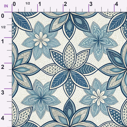Harbor Blossoms Pattern 4 Minky Fabric
