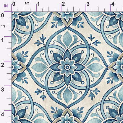 Harbor Blossoms Pattern 7 Minky Fabric