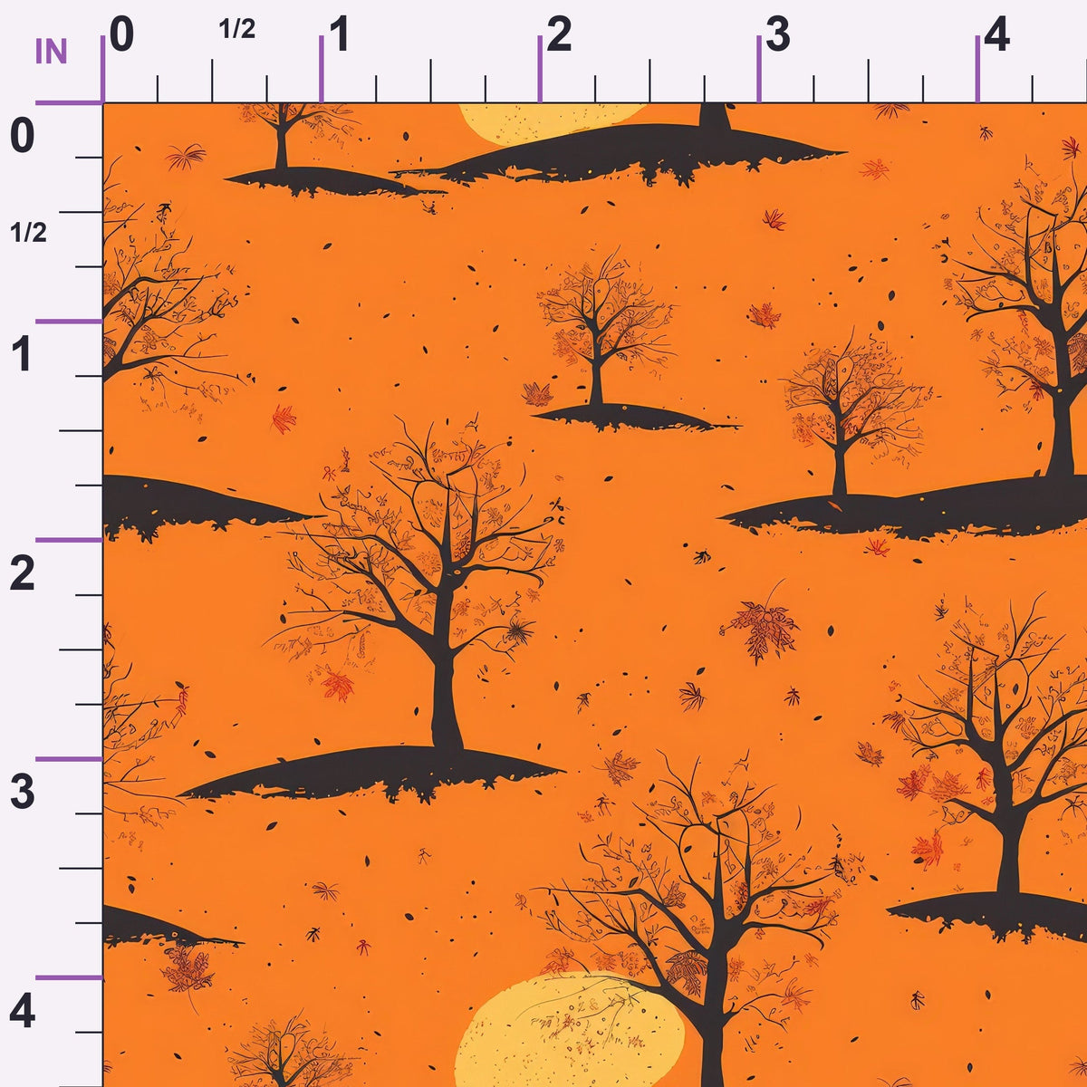 Harvest Moon Branches Pattern 1 Minky Fabric
