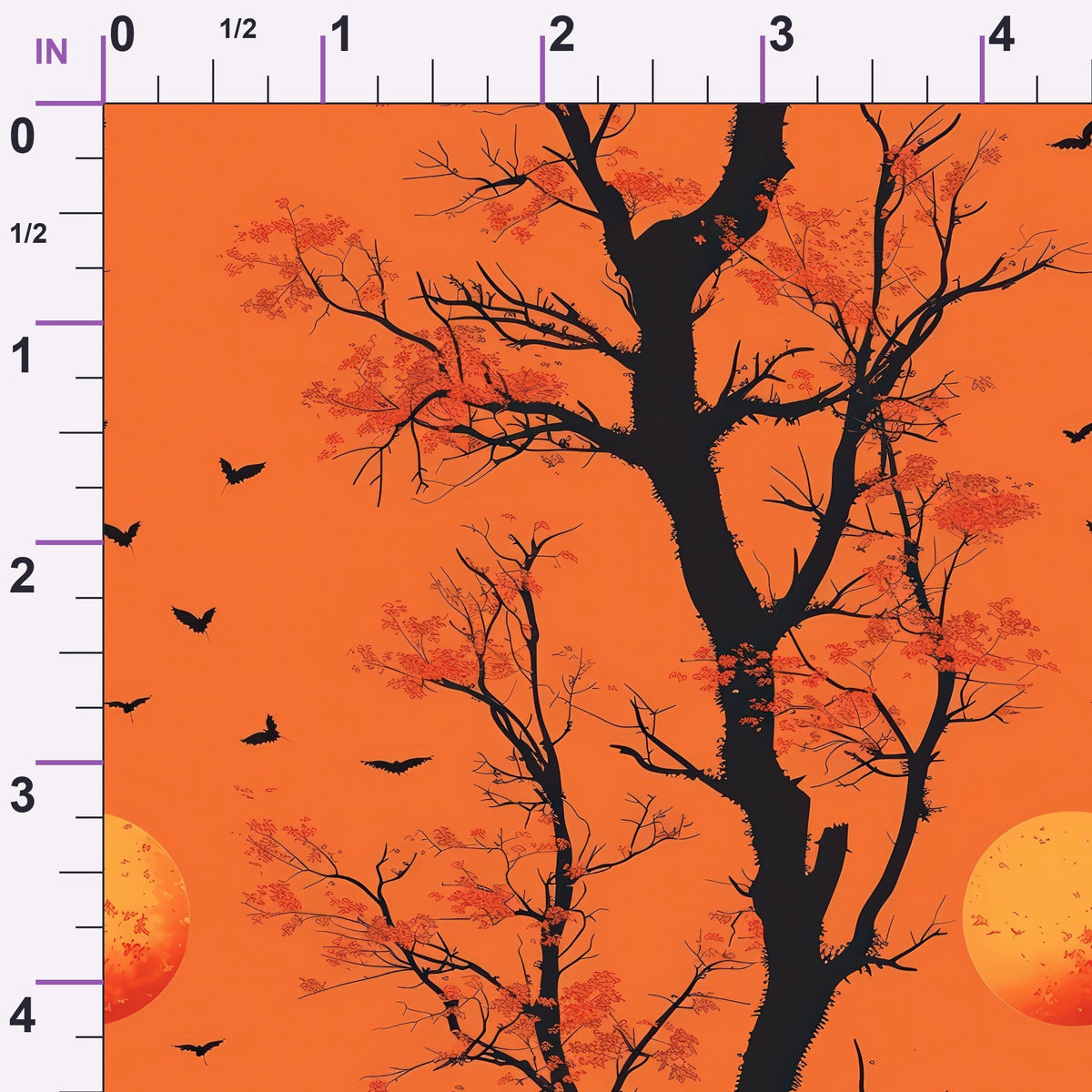 Harvest Moon Branches Pattern 10 Minky Fabric