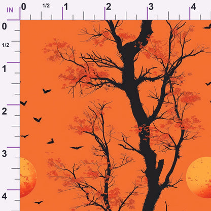 Harvest Moon Branches Pattern 10 Minky Fabric