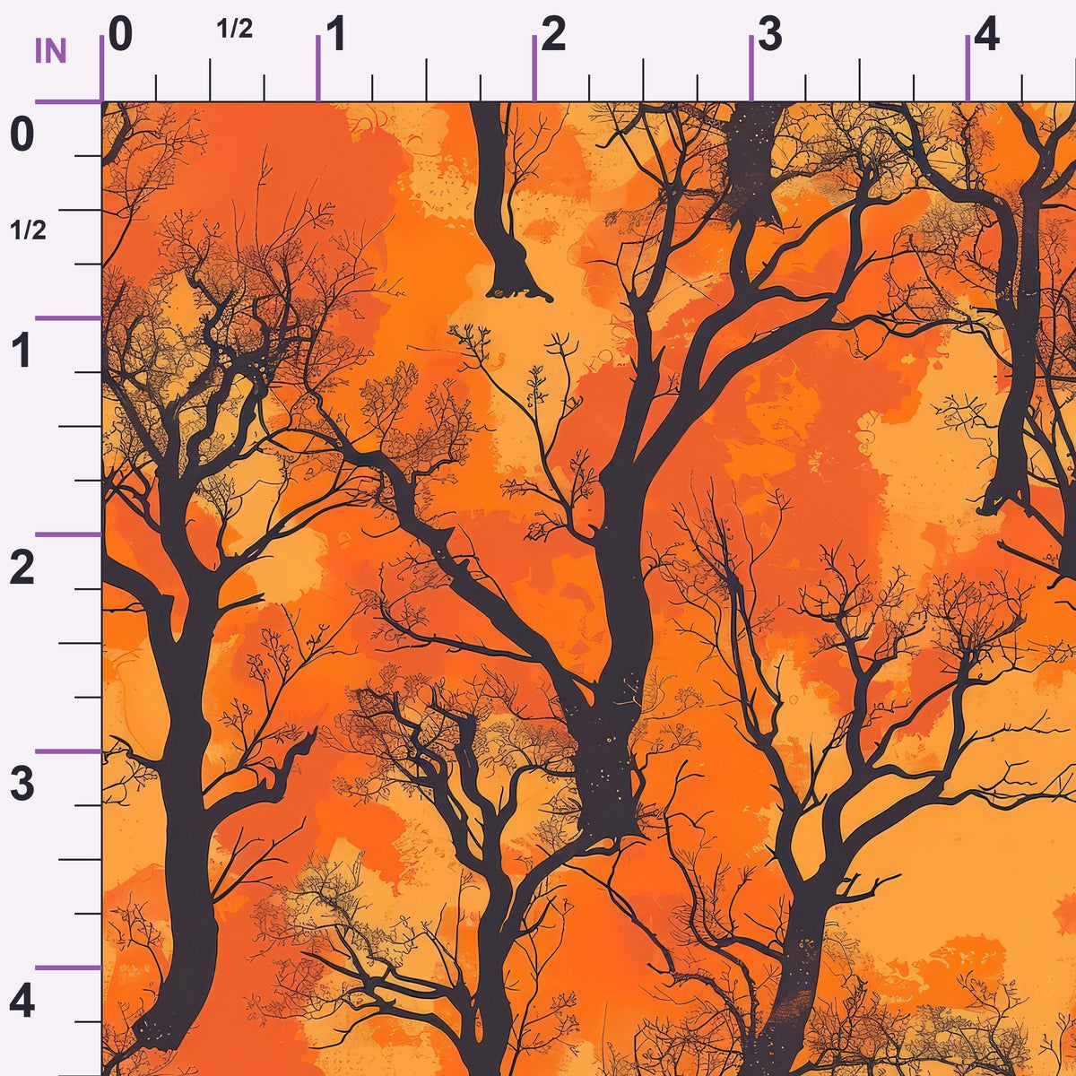 Harvest Moon Branches Pattern 2 Minky Fabric
