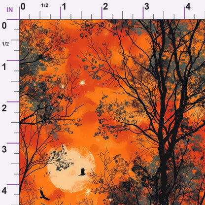 Harvest Moon Branches Pattern 4 Minky Fabric