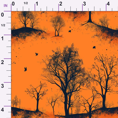 Harvest Moon Branches Pattern 6 Minky Fabric