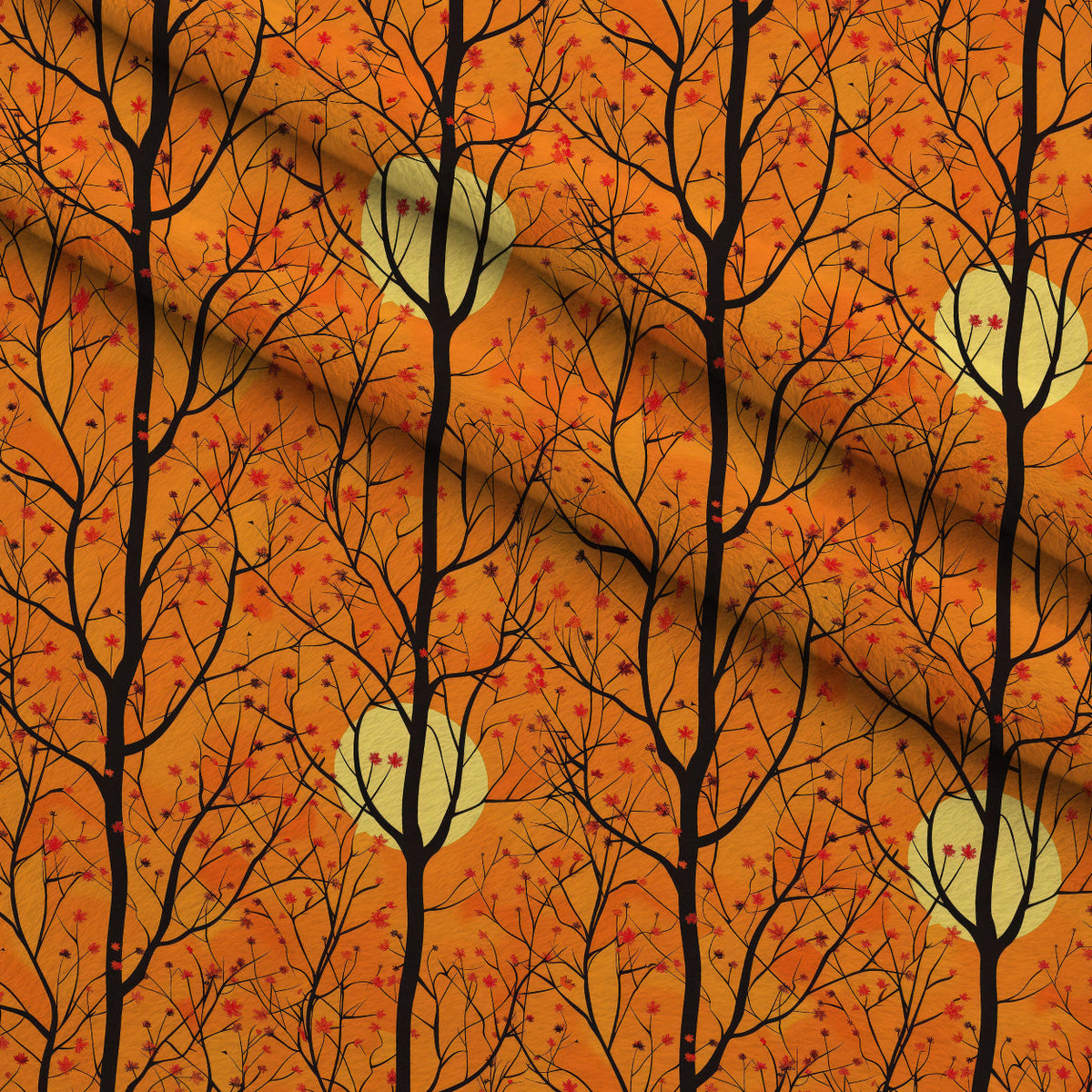 Harvest Moon Branches Pattern 7 Minky Fabric