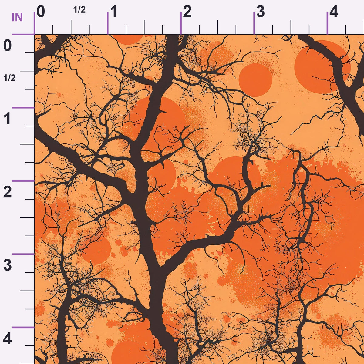 Harvest Moon Branches Pattern 8 Minky Fabric