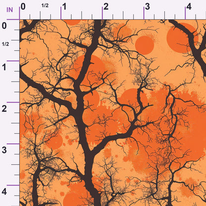 Harvest Moon Branches Pattern 8 Minky Fabric