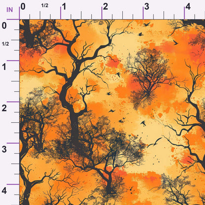 Harvest Moon Branches Pattern 9 Minky Fabric