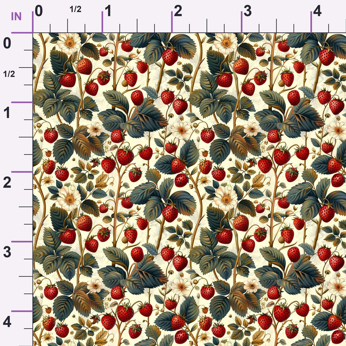 Heirloom Berry Patch Pattern 1 Minky Fabric