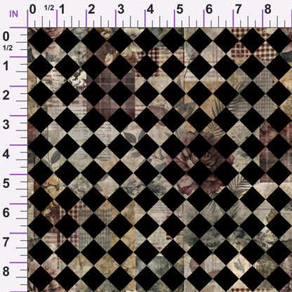 Heirloom Collage Pattern 14 Minky Fabric