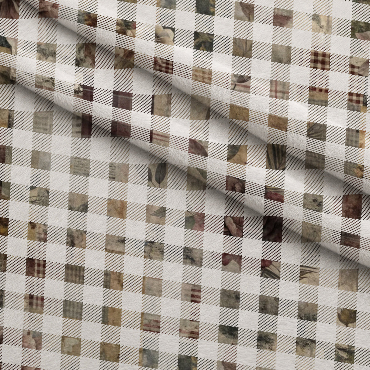 Heirloom Collage Pattern 16 Minky Fabric
