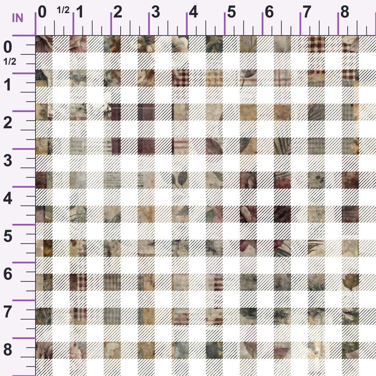 Heirloom Collage Pattern 16 Minky Fabric