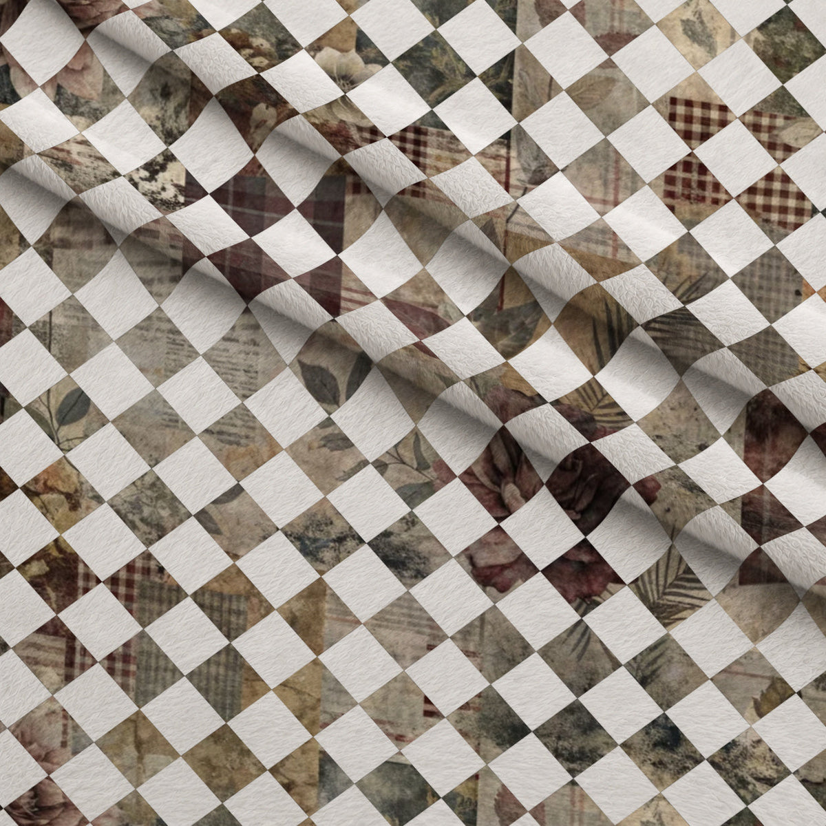 Heirloom Collage Pattern 17 Minky Fabric