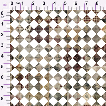 Heirloom Collage Pattern 17 Minky Fabric