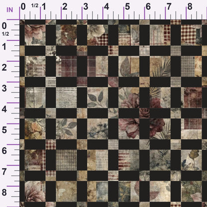 Heirloom Collage Pattern 18 Minky Fabric