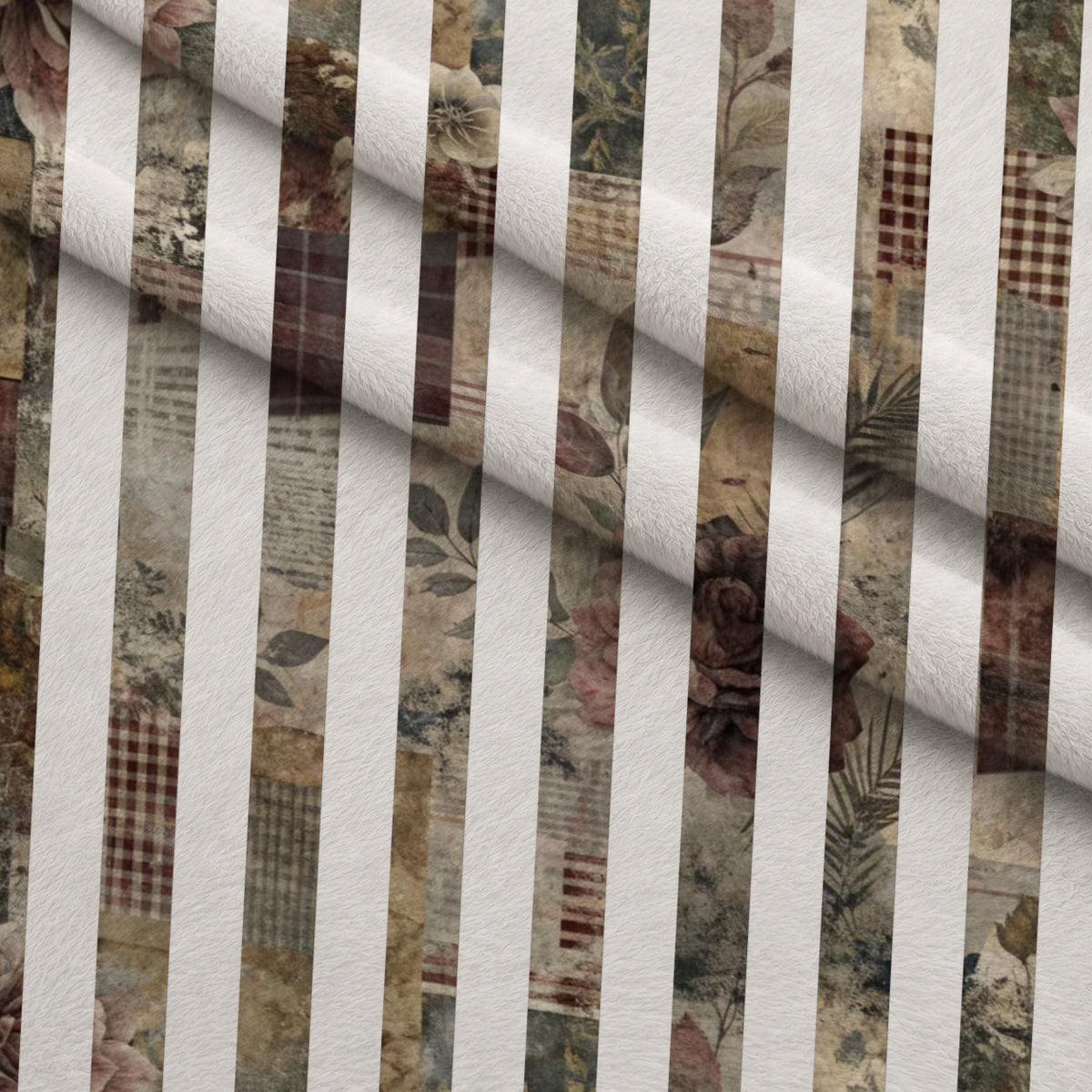 Heirloom Collage Pattern 19 Minky Fabric
