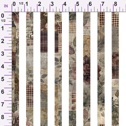 Heirloom Collage Pattern 19 Minky Fabric