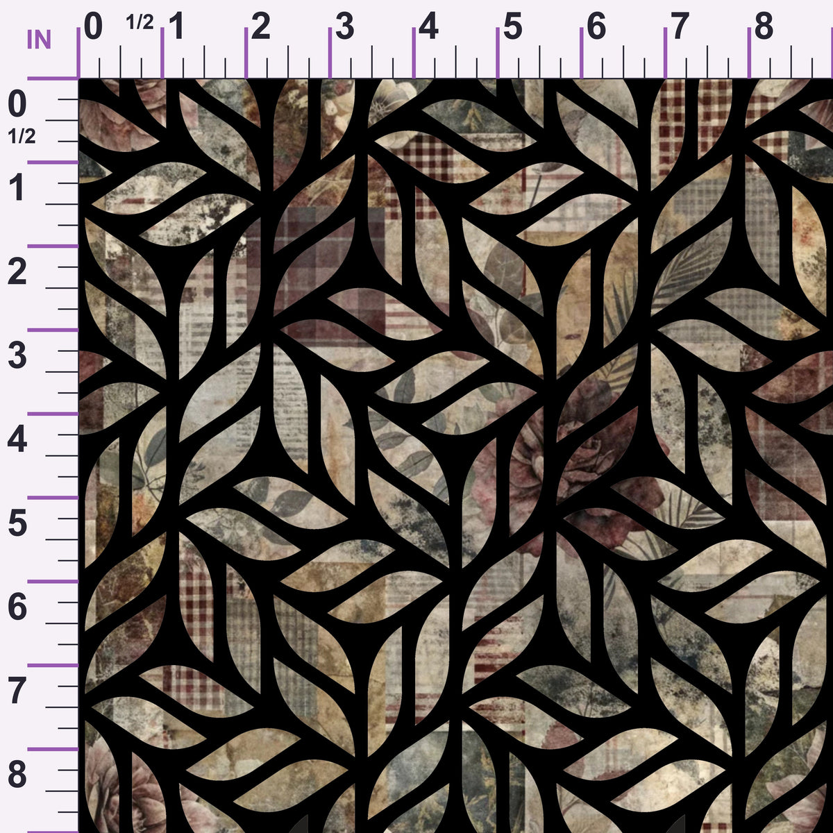 Heirloom Collage Pattern 25 Minky Fabric