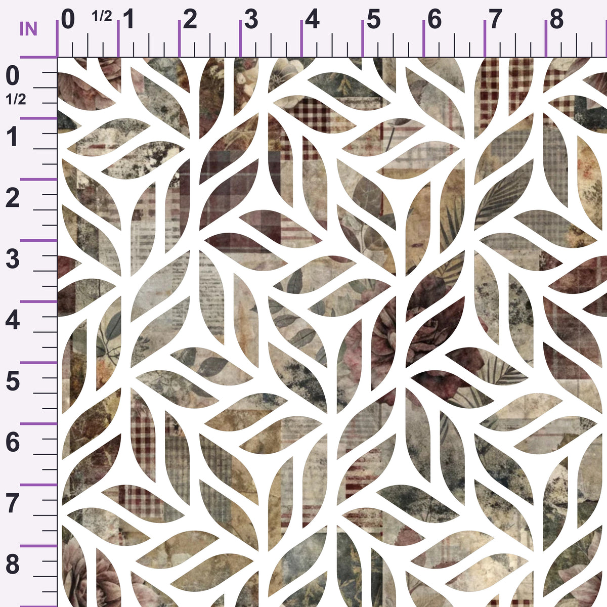 Heirloom Collage Pattern 26 Minky Fabric