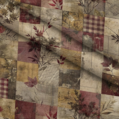 Heirloom Collage Pattern 3 Minky Fabric