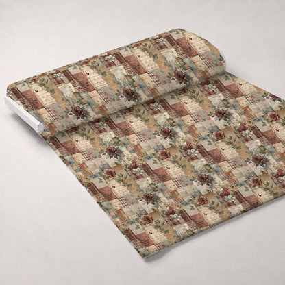 Heirloom Collage Pattern 6 Minky Fabric