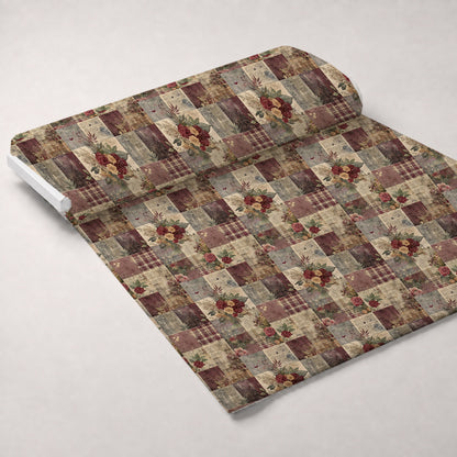 Heirloom Collage Pattern 9 Minky Fabric