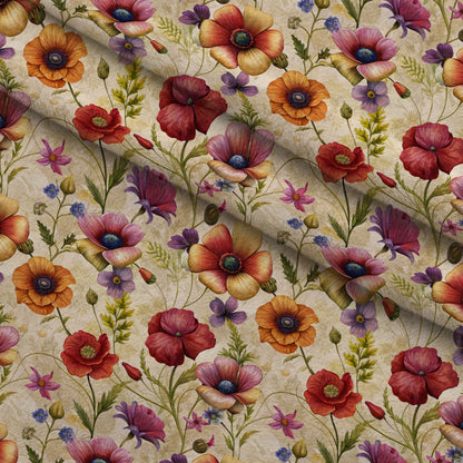 Heirloom Damask Blooms Pattern 2 Minky Fabric
